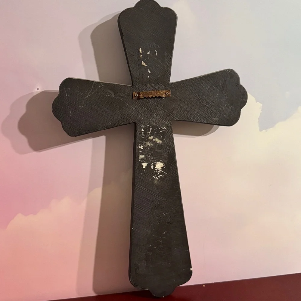 Rustic Brown and Black Wall Cross Decor